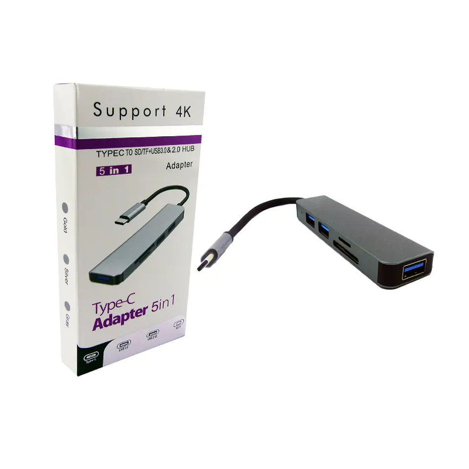 Hub Docking Usb-c Tipo C Sd/tf 3x Usb 3.0 Para Macbook Y Mac 2