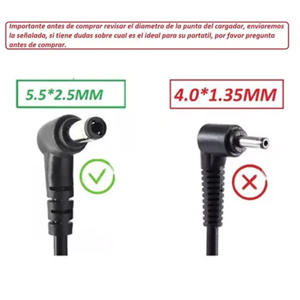 Cargador Original Asus X401 X501 X555 / 19V 2.37A 45w  3