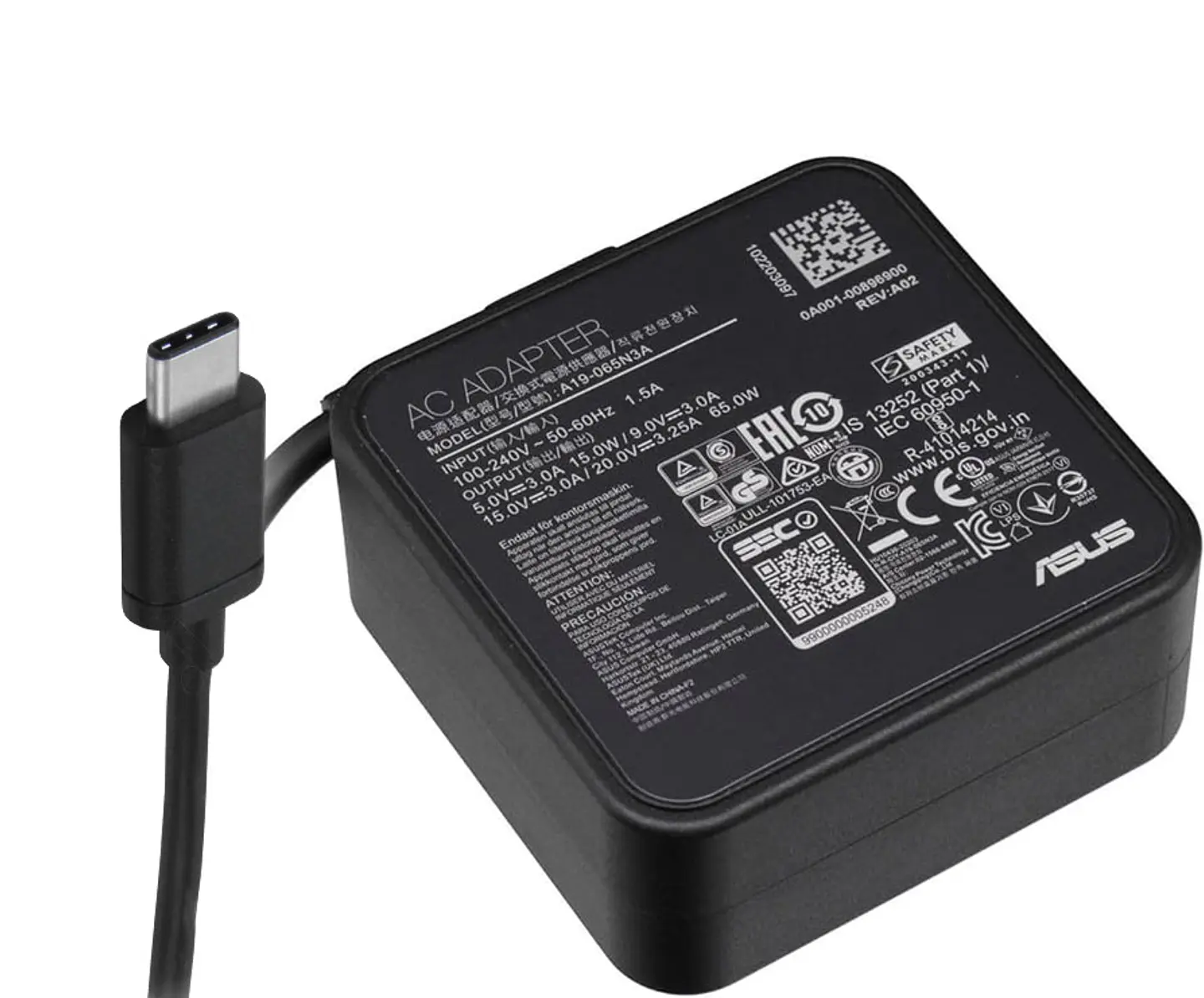 * Cargador Original Asus Usb-c Type C 20v 3.25a 65w 1
