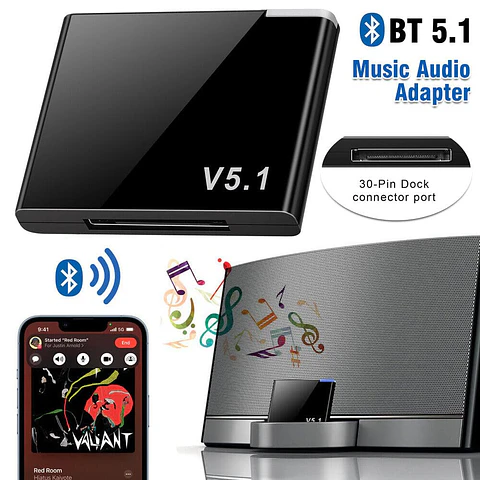 Adaptador Bluetooth 30 Pines para Bose Sounddock II y otros