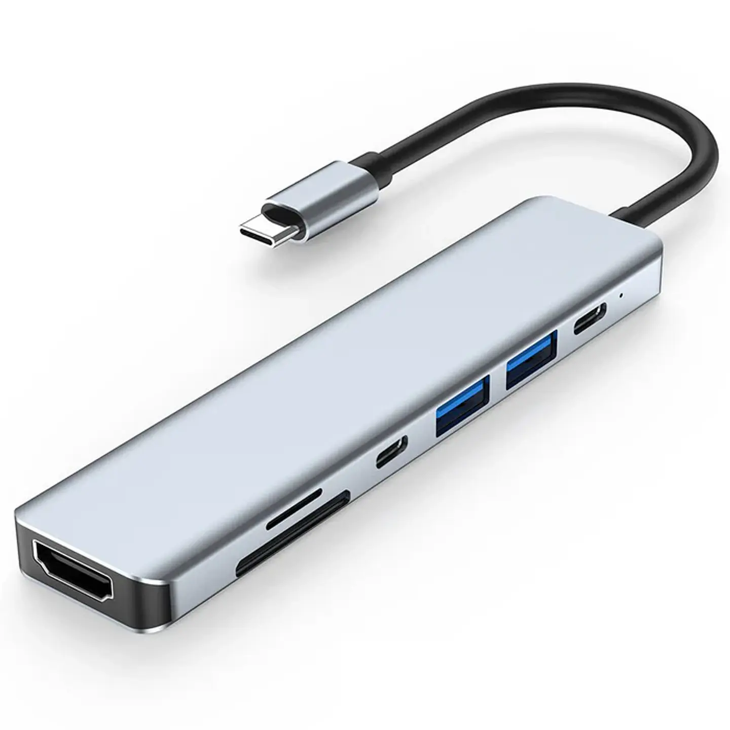 Dock Hub Usb-c 7 en 1 Hdmi 4k SD/TF Usb 3.0 Pd / Tipo c x2 1