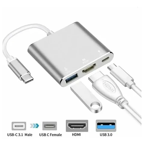 Adaptador USB-C a Hdmi / USB 3.0 / Tipo C / Material Metal