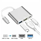 Adaptador USB-C a Hdmi / USB 3.0 / Tipo C / Material Metal - Miniatura 1