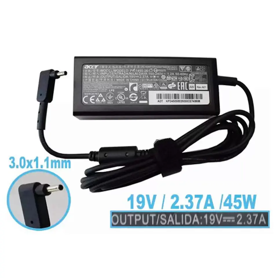 Cargador Original Acer 45w 19v 2.37a 3.0x1.1 Spin Swift One 3
