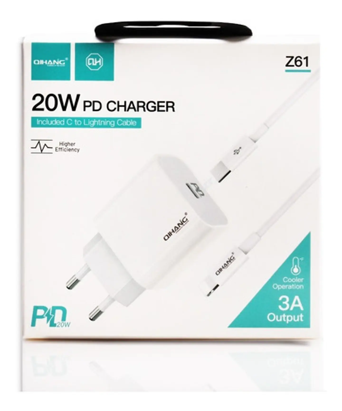 Qihang Z61 Cargador Pd20w + Usb Tipo C Para iPhone iPad Carga Rapida 1