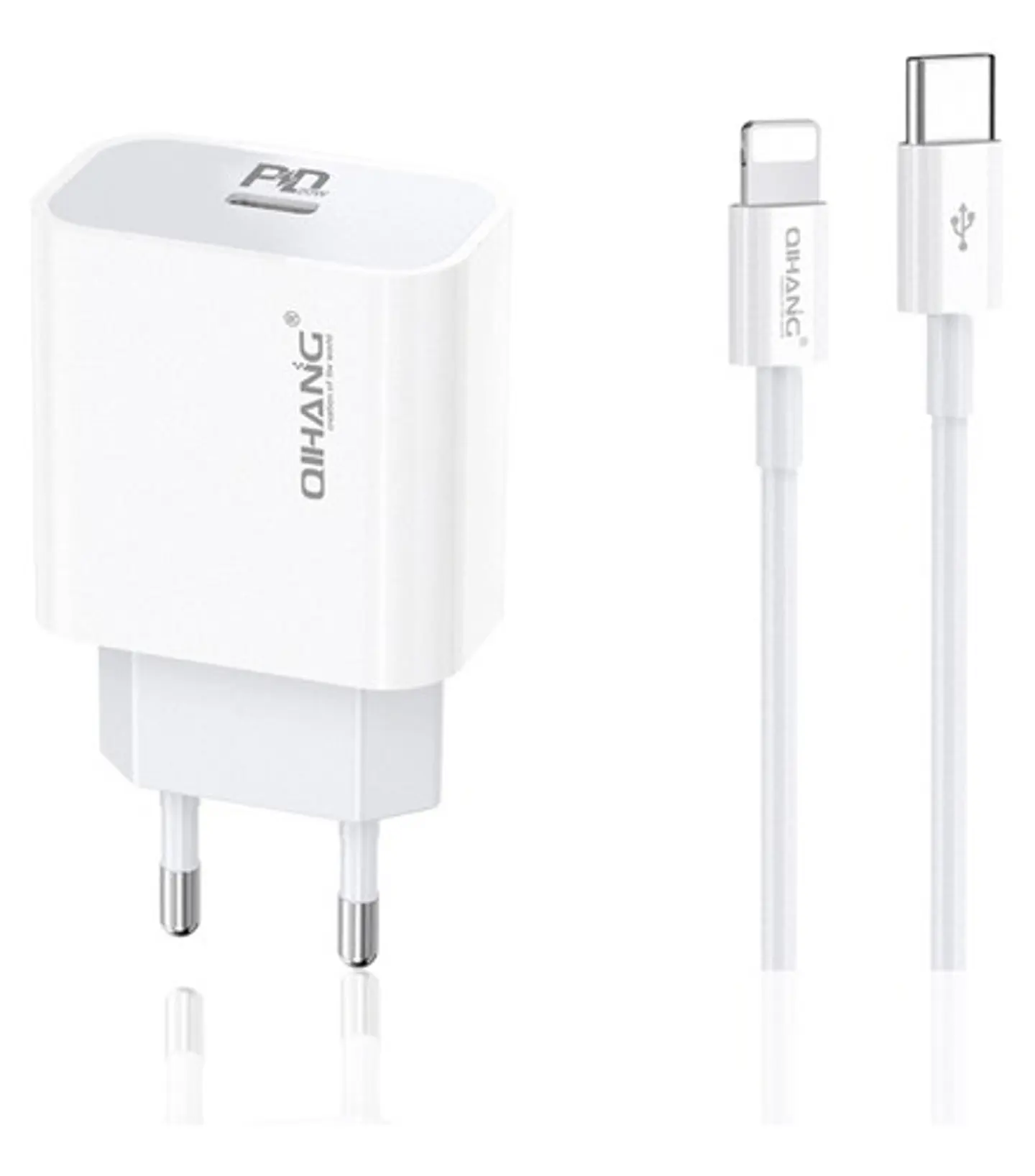 Qihang Z61 Cargador Pd20w + Usb Tipo C Para iPhone iPad Carga Rapida 2