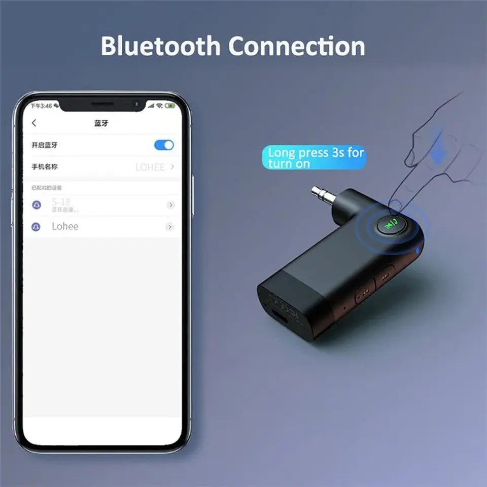 Receptor Bluetooh Adaptador inalámbrico S-18 / conector 3.5 3