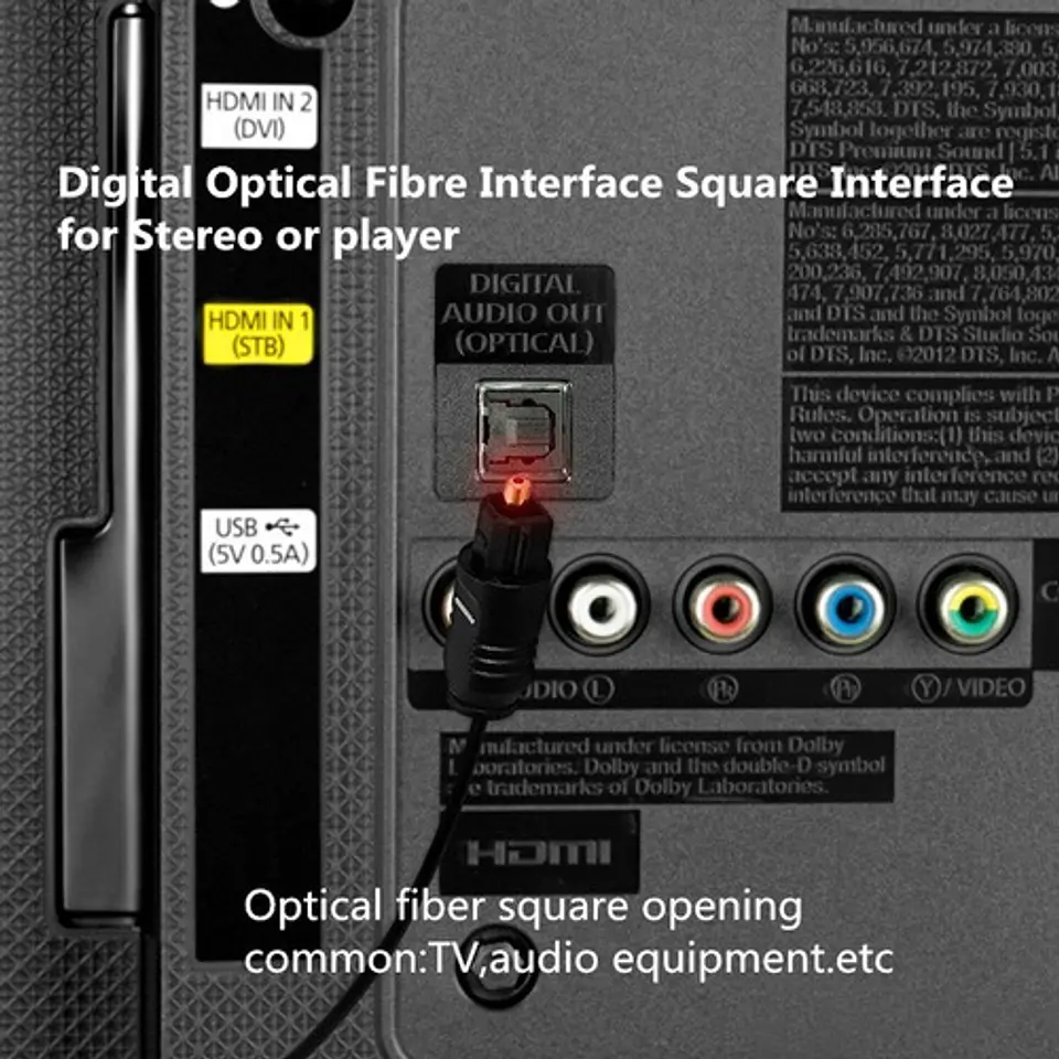Cable Audio Digital Fibra Óptico Line 1,5 Mts Audio Estéreo 10