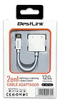 Adaptador 2 En 1 Para Carga iPhone + Audio 3.5 Audifonos - Miniatura 4