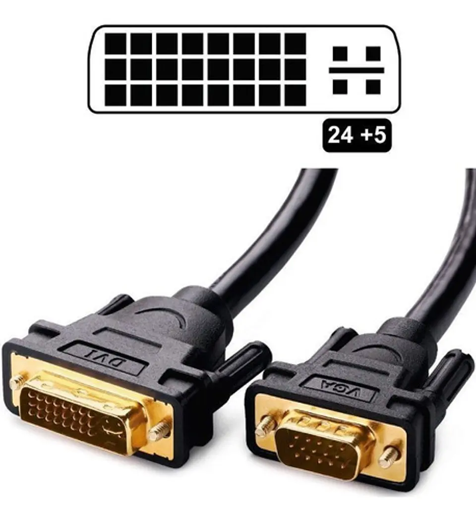 Cable Adaptador Dvi 24+5 To Vga 1.5m 1
