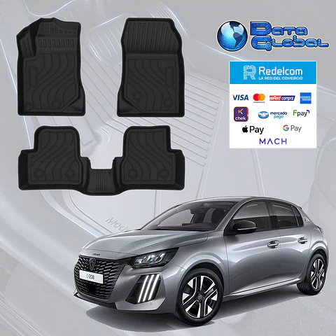 Pisos Calce Perfecto 3D Peugeot 208 / 2021-2025