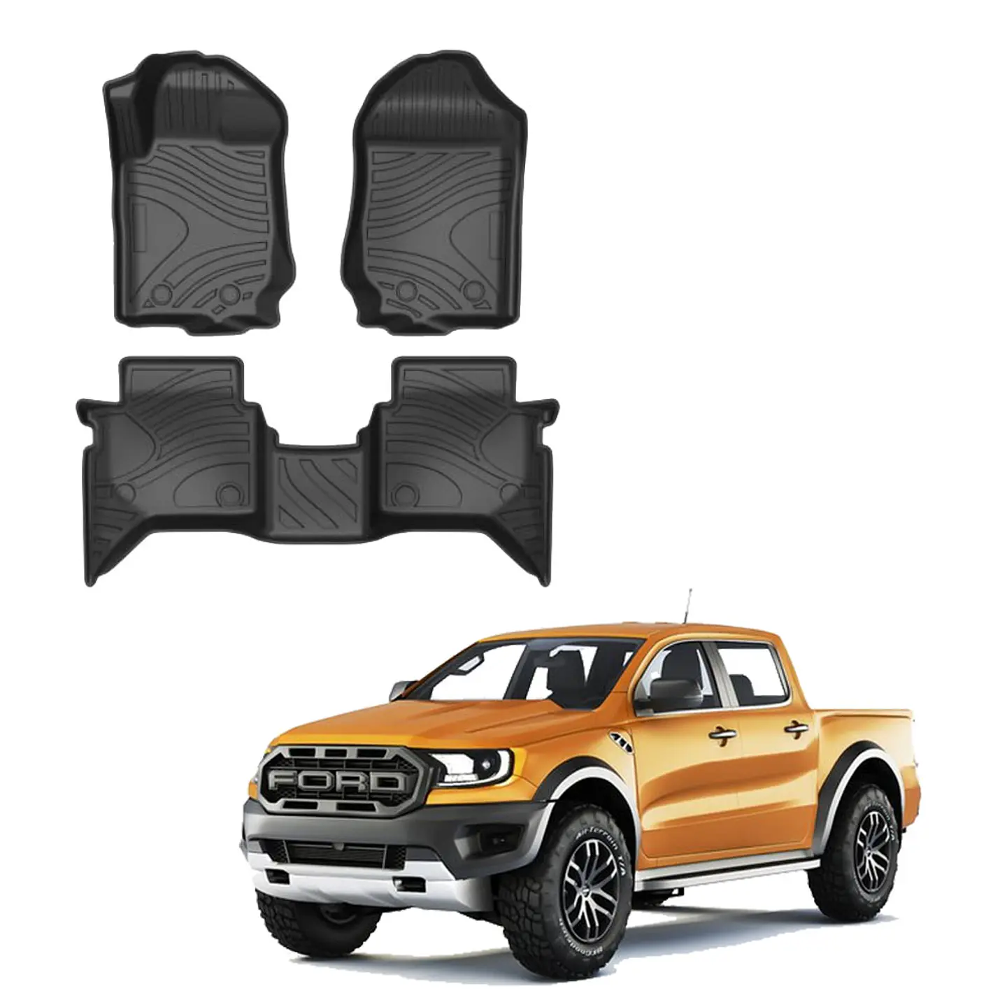 Pisos Calce Perfecto 3D Ford Ranger Raptor  2