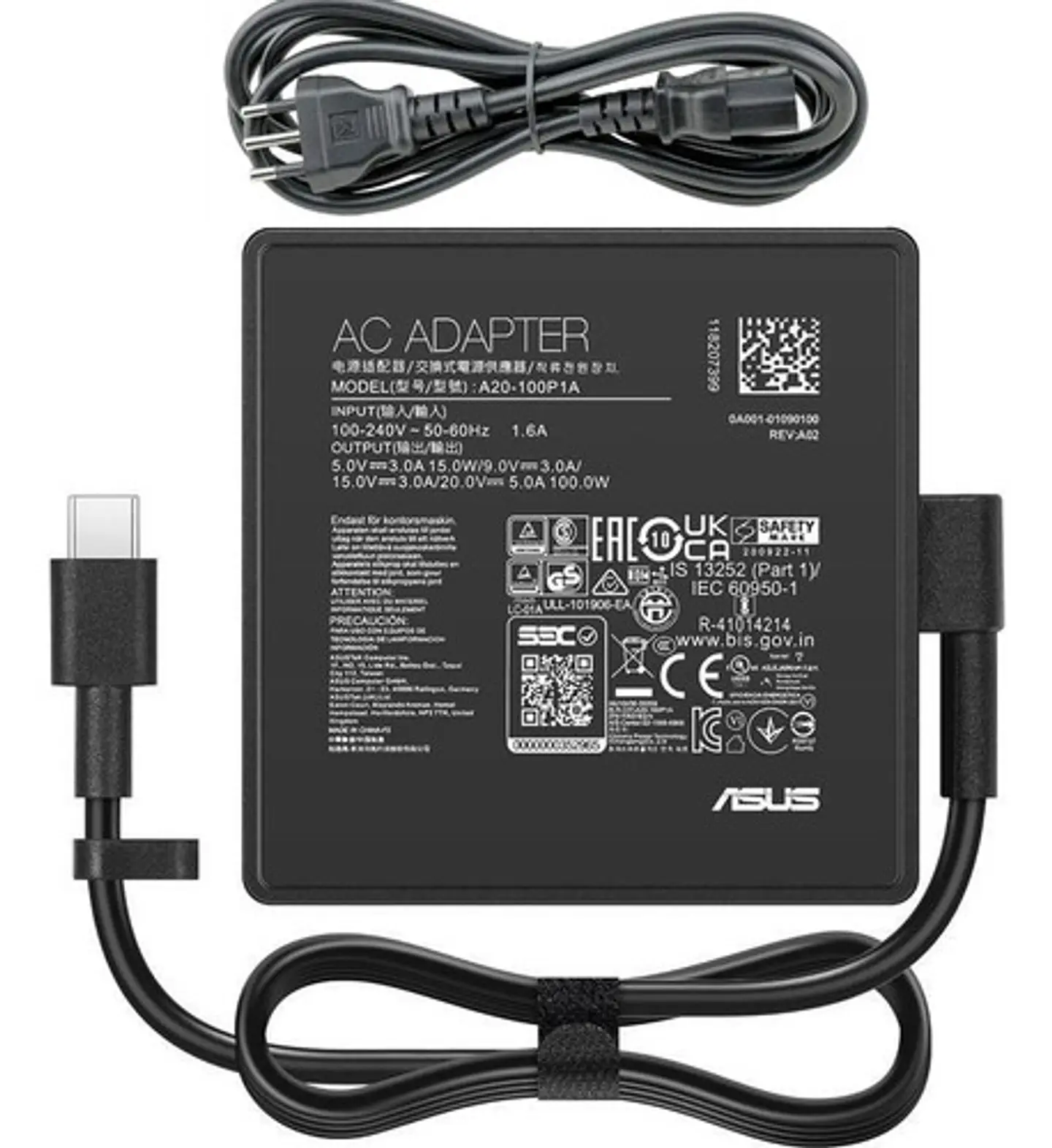 Cargador Original Asus  Usb-c 100w  Rog Flow X13 A20-100p1a 2