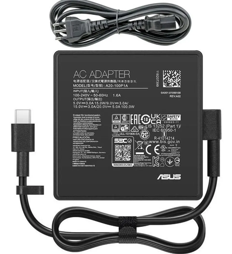 Cargador Original Asus  Usb-c 100w  Rog Flow X13 A20-100p1a 2