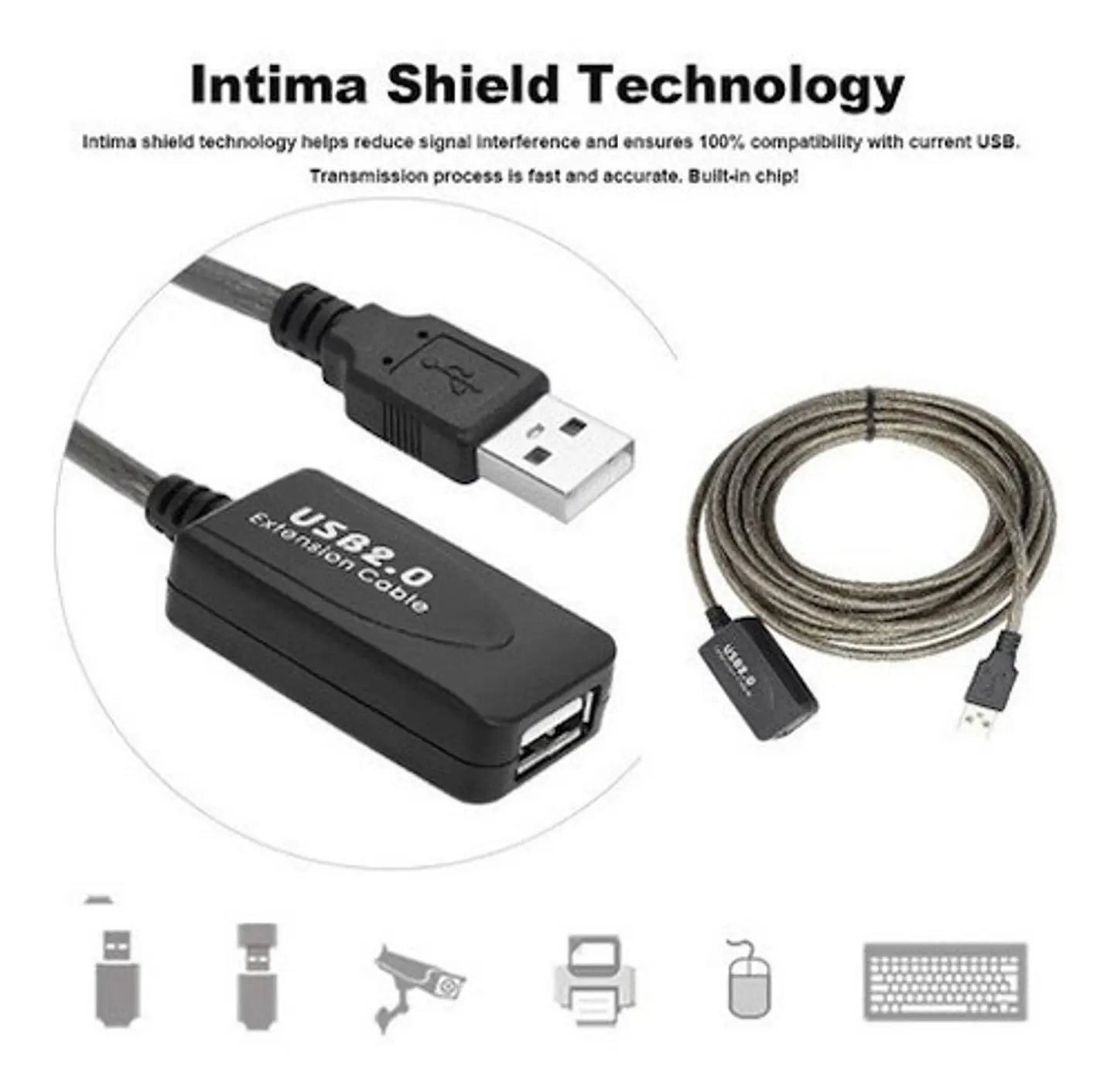 Cable Extension Usb Activo 10 Metros Marca Ulink 10m 5