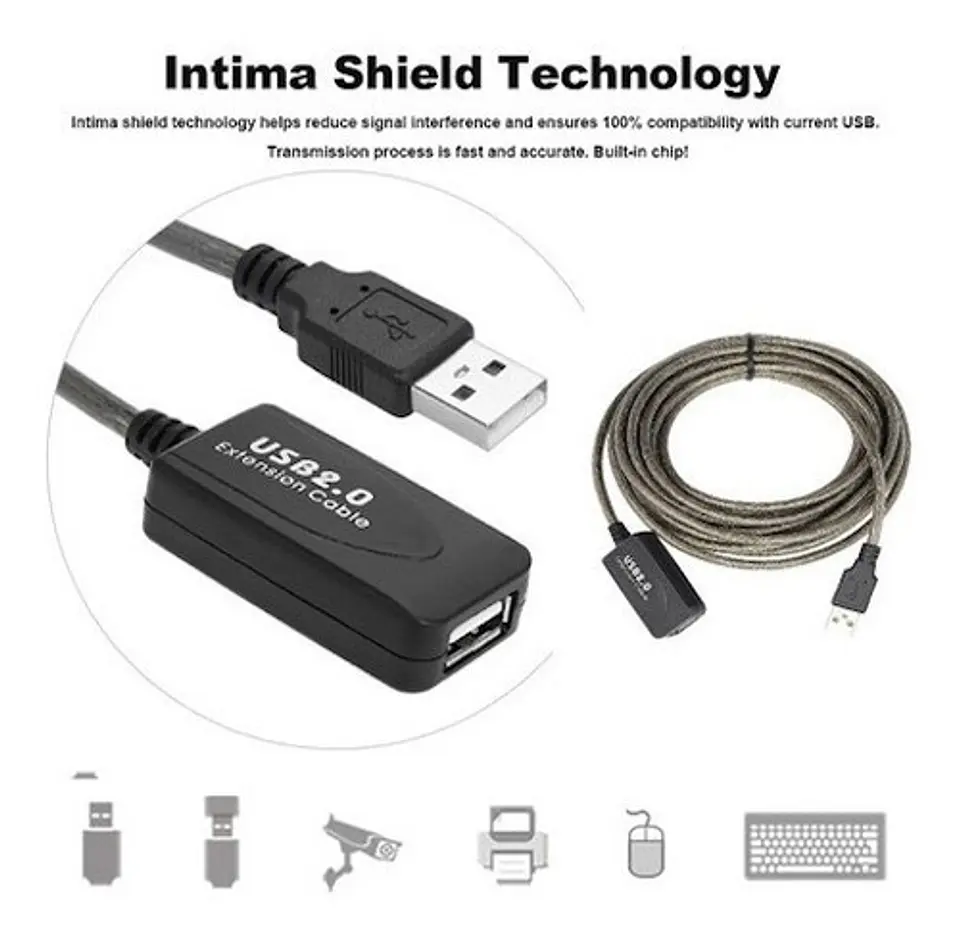 Cable Extension Usb Activo 10 Metros Marca Ulink 10m 5