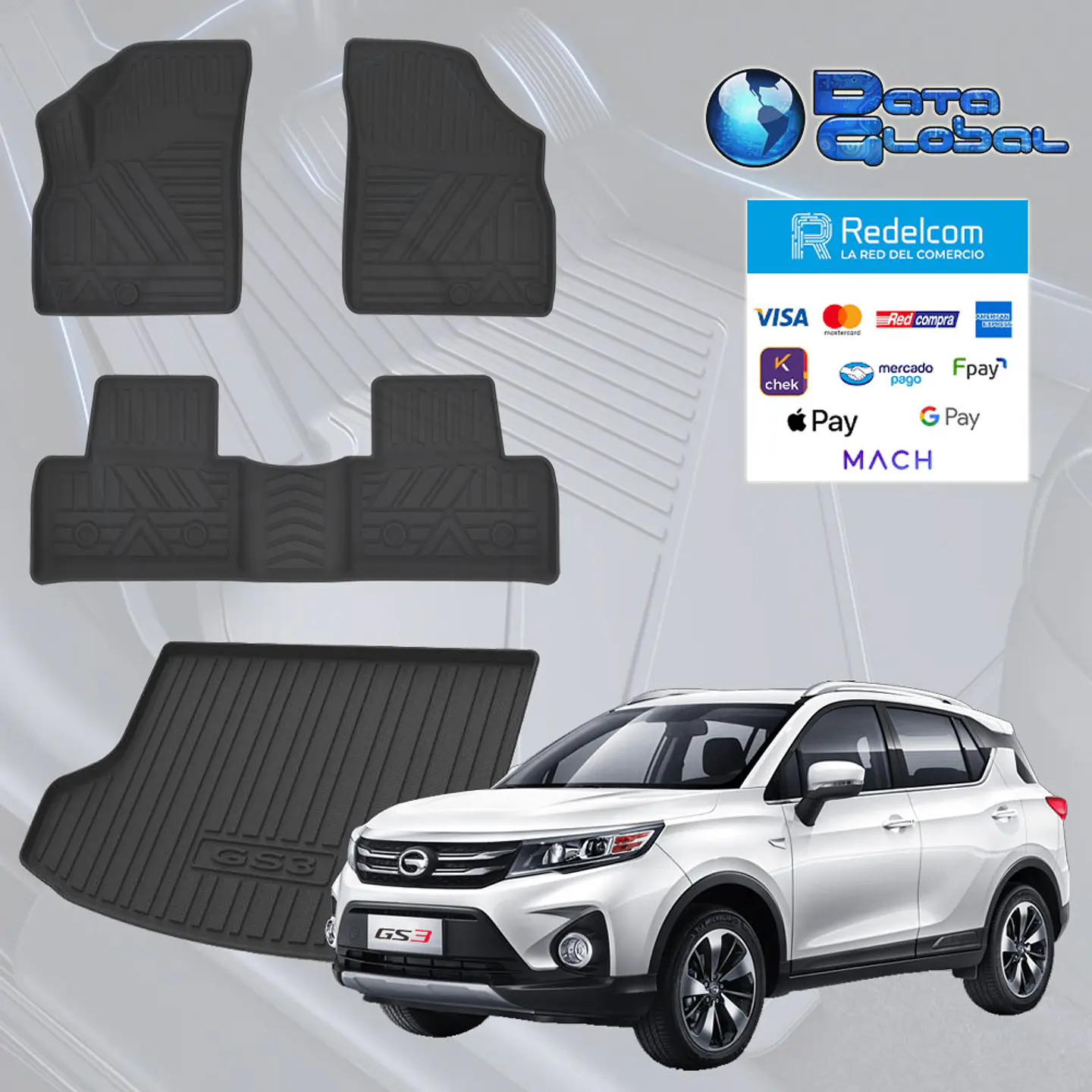 Pisos Calce Perfecto + Maletero 3D GAC GS3 2020 - 2023 1