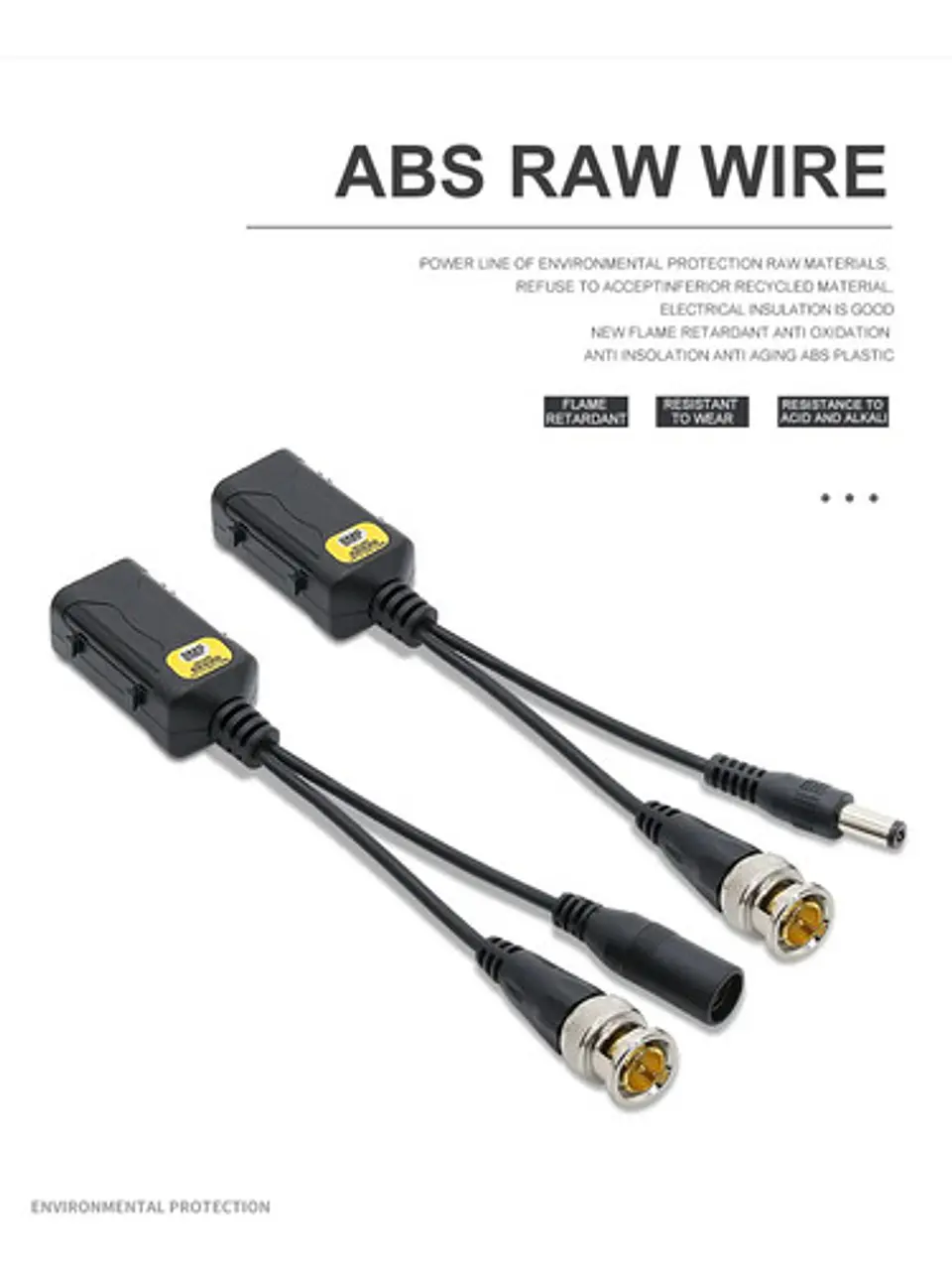 Balun De Vídeo Camara Ip Rj45 Hd-cvi /tvi/ Ahd, Para Cctv Negro 2