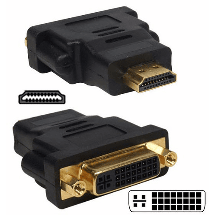 Adaptador Hdmi Macho A Dvi-i Hembra 2