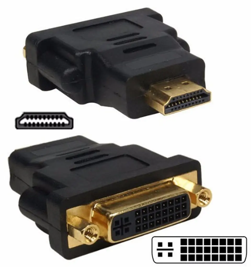 Adaptador Hdmi Macho A Dvi-i Hembra 2