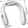 Ventilador portatil de cuello T-68 Recargable 3000mah Blanco 4
