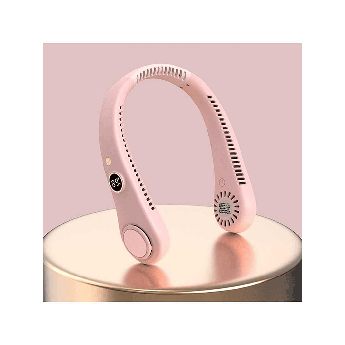 Ventilador de Cuello portatil R-8 Recargable Digital / Colores  2