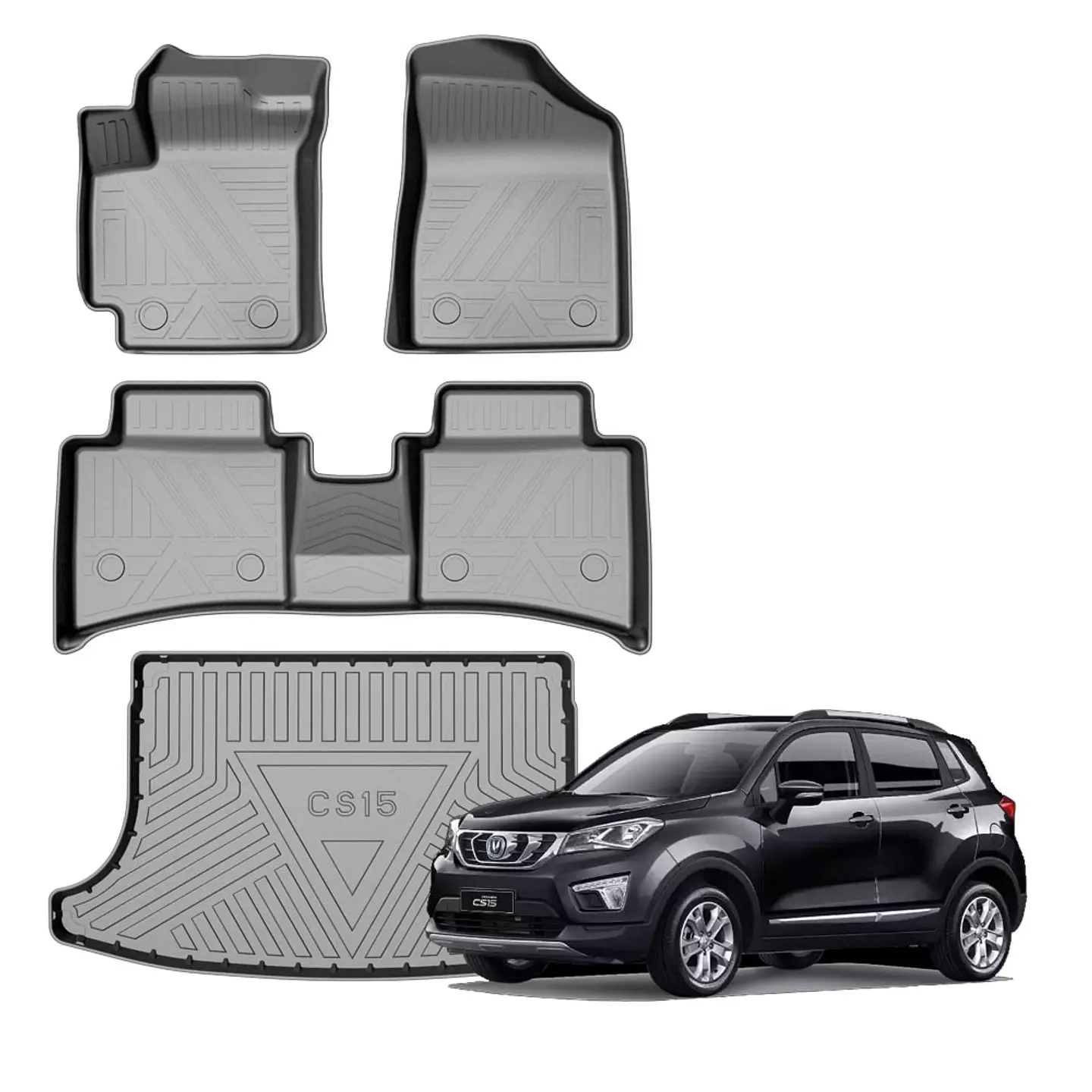 Pisos Calce Perfecto + Maletero Changan CS15 2019- 2026 2