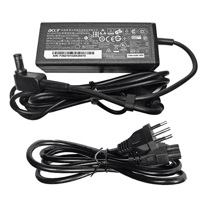 Cargador Original Acer 65w 19v 3.42a 65w 5.5*1.7mm / Compatible con 45w 1