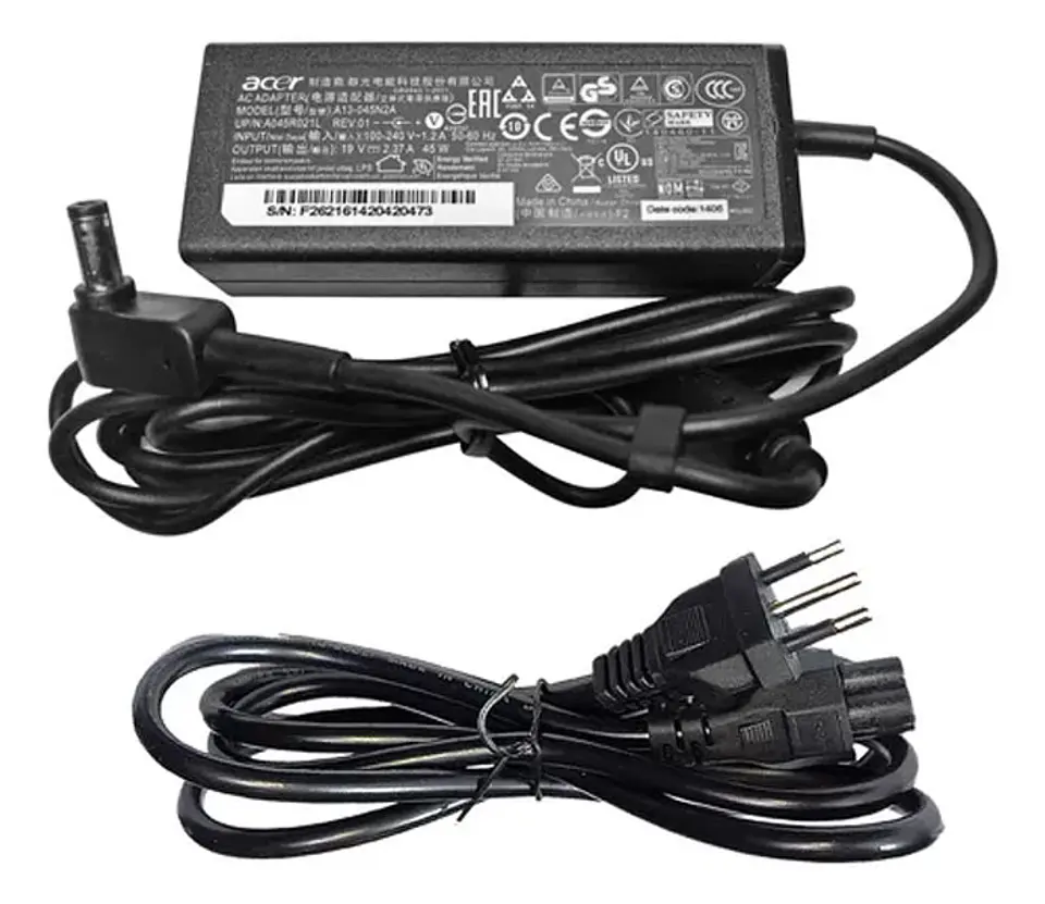 Cargador Original Acer 65w 19v 3.42a 65w 5.5*1.7mm / Compatible con 45w 1