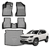 Pisos Calce Perfecto 3D Jeep Compass 2017-2025 + Maleta 5