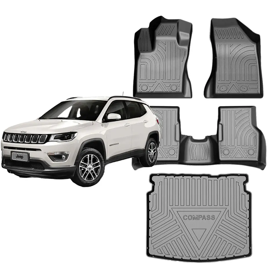 Pisos Calce Perfecto 3D Jeep Compass 2017-2025 + Maleta 2