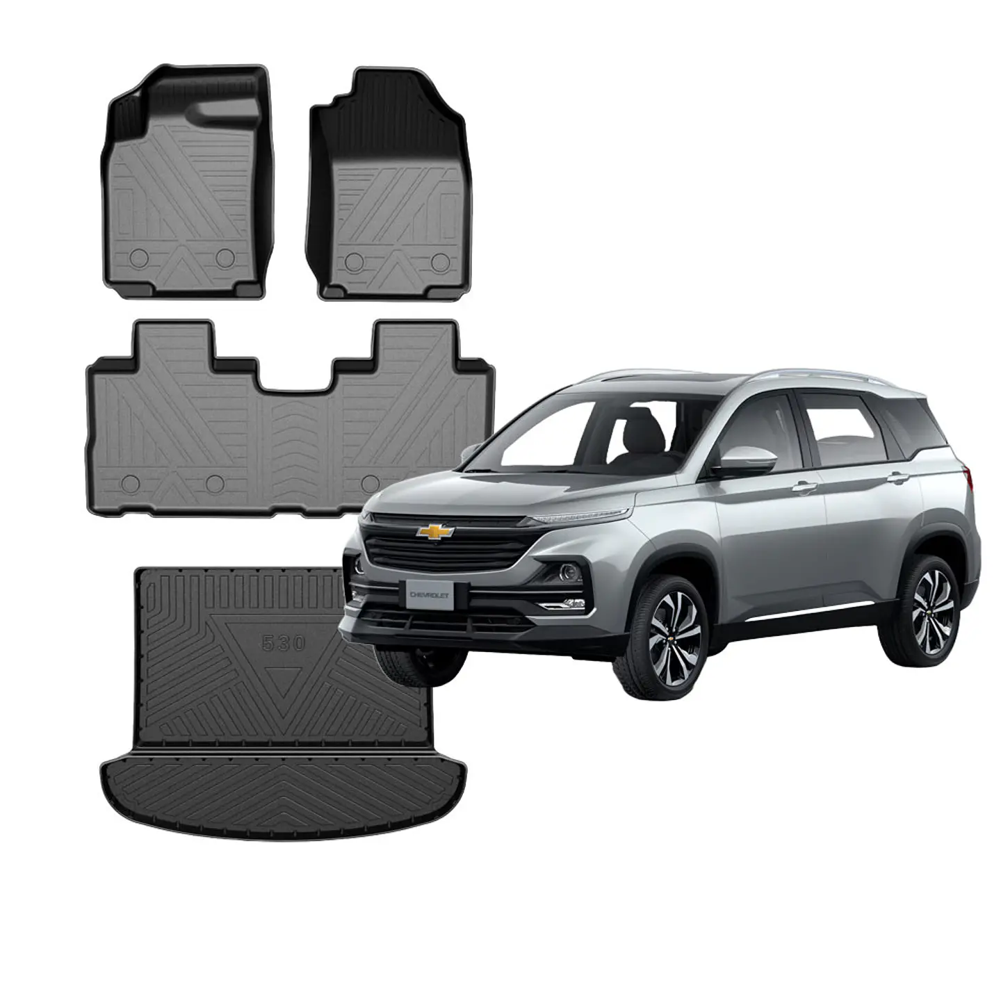 Pisos Calce Perfecto Chevrolet Captiva 5 asientos + Maleta 2019-2026 7