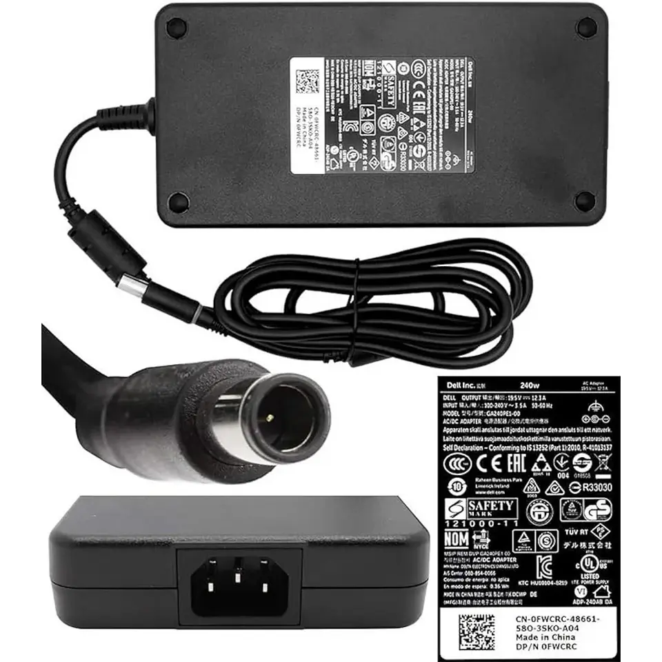 Cargador Original Dell 19.5v 12.3a (240w) / PA-9E / 7.4*5.0mm 2