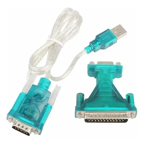 Cable Adaptador Usb A Serial RS232 9pin + Adaptador 25 pin