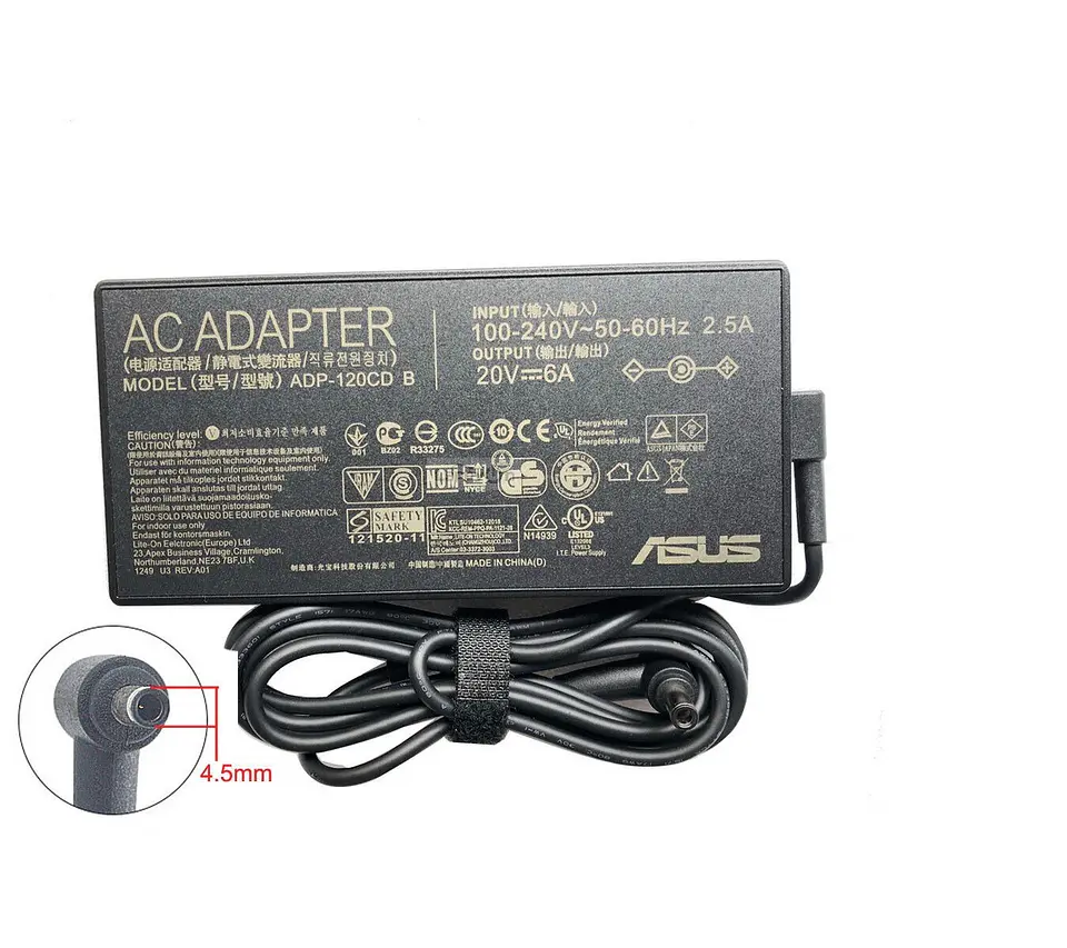 Cargador Original Asus 120w Gaming Fx 20V 6A 4.5x3.0 / 05118 1