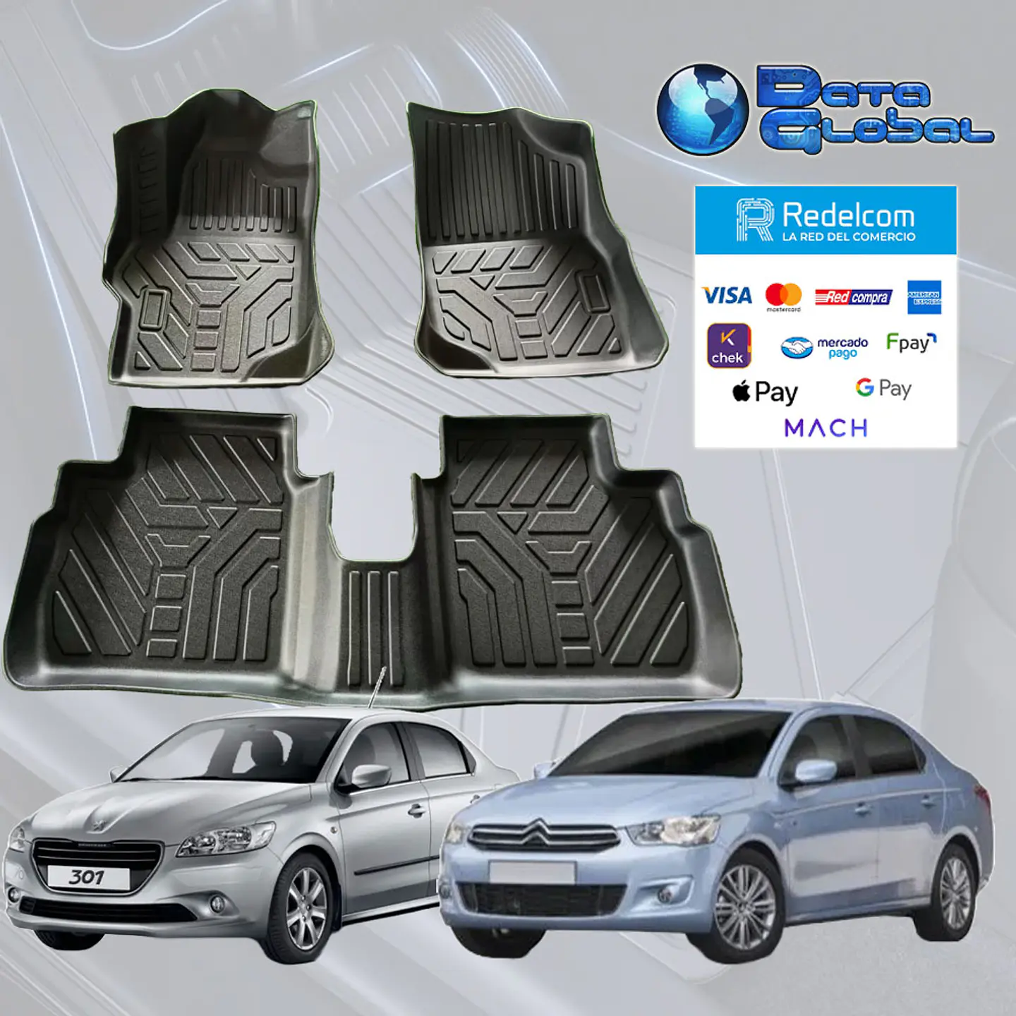 Pisos Calce Perfecto Peugeot 301 & Citroen C-elysee 2019 - 2026 1