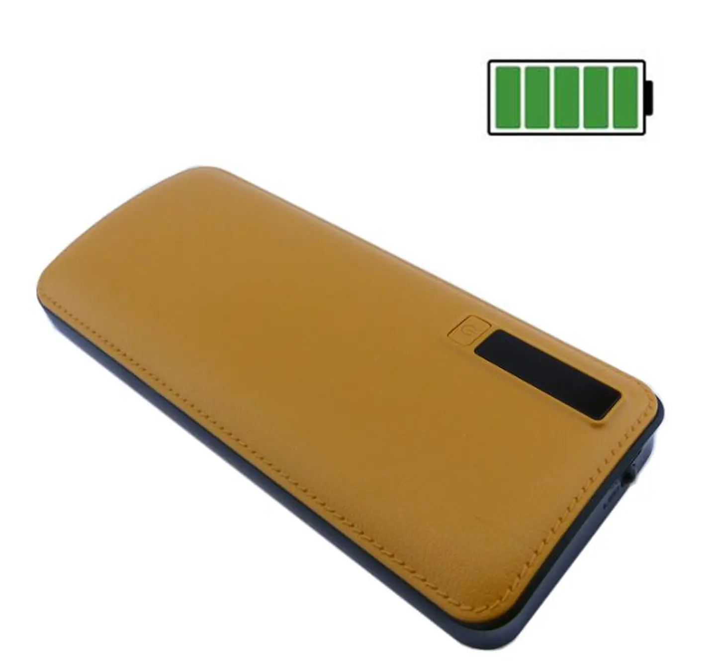 Bateria Externa Powerbank 20.000mAh Tipo Cuero LCD 3 USB + Linterna 2