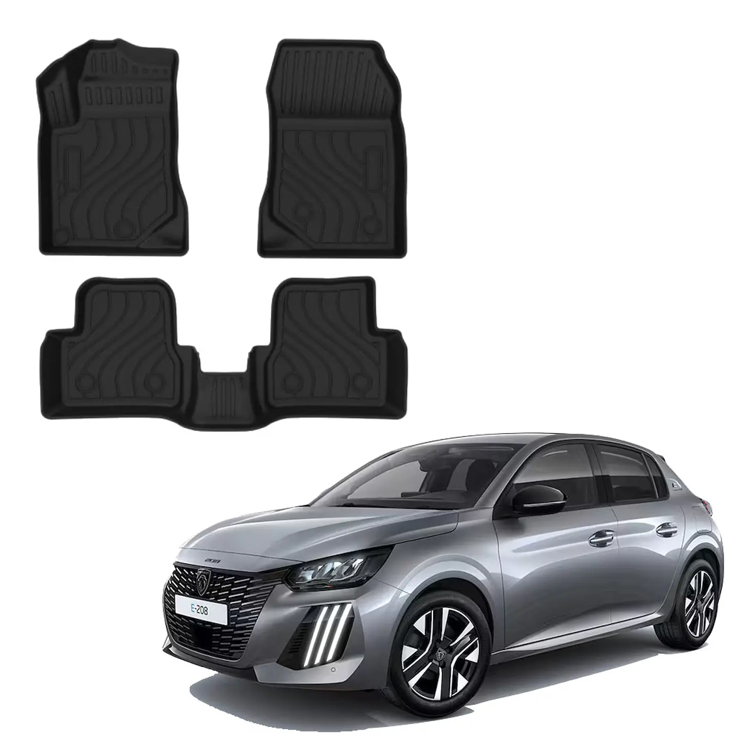 Pisos Calce Perfecto 3D Peugeot 208 + Maleta / 2021-2025 3