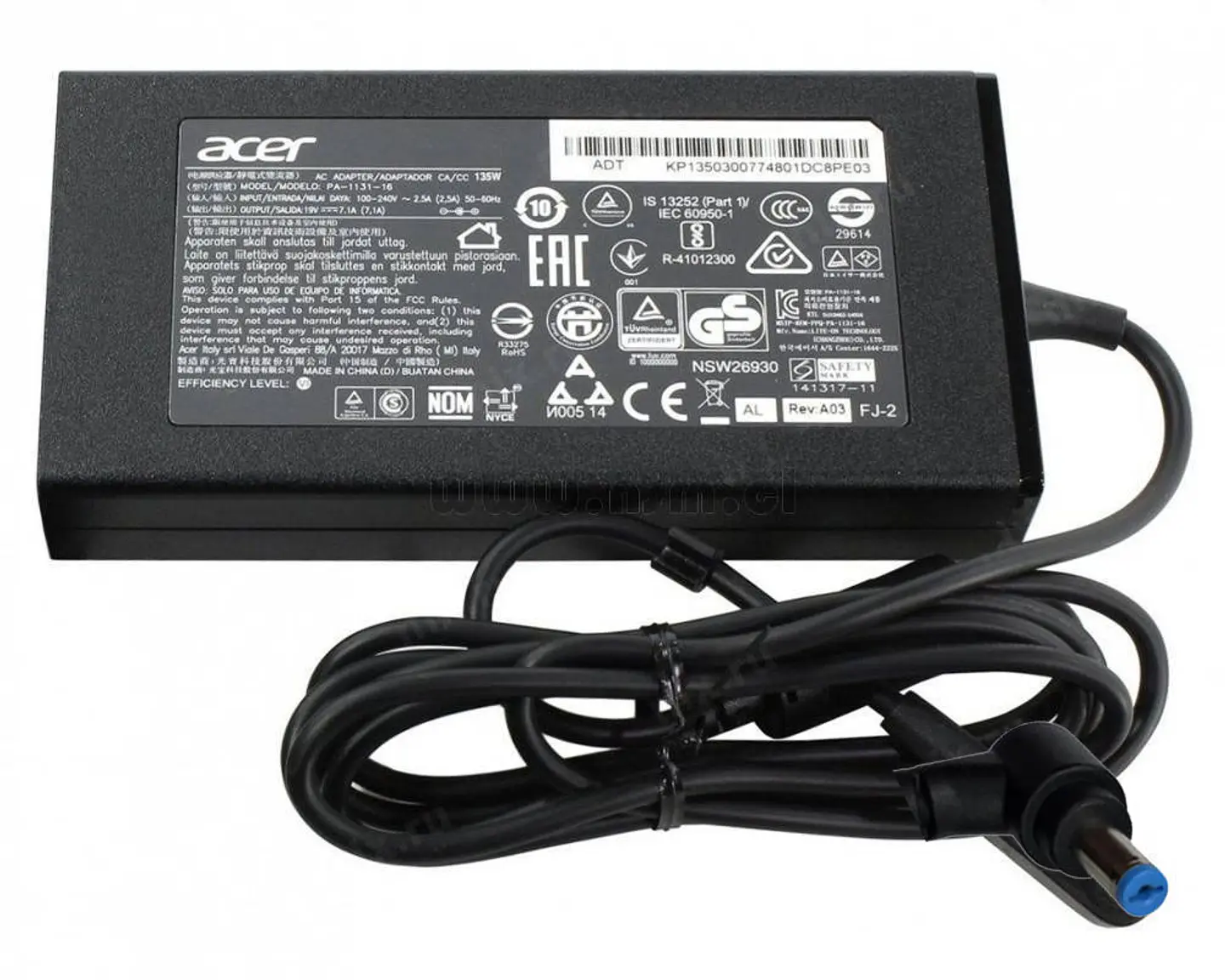 Cargador Original Acer 120W 19V 6.32A / 5.5*1.7mm 2