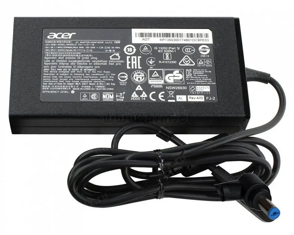 Cargador Original Acer 120W 19V 6.32A / 5.5*1.7mm 2