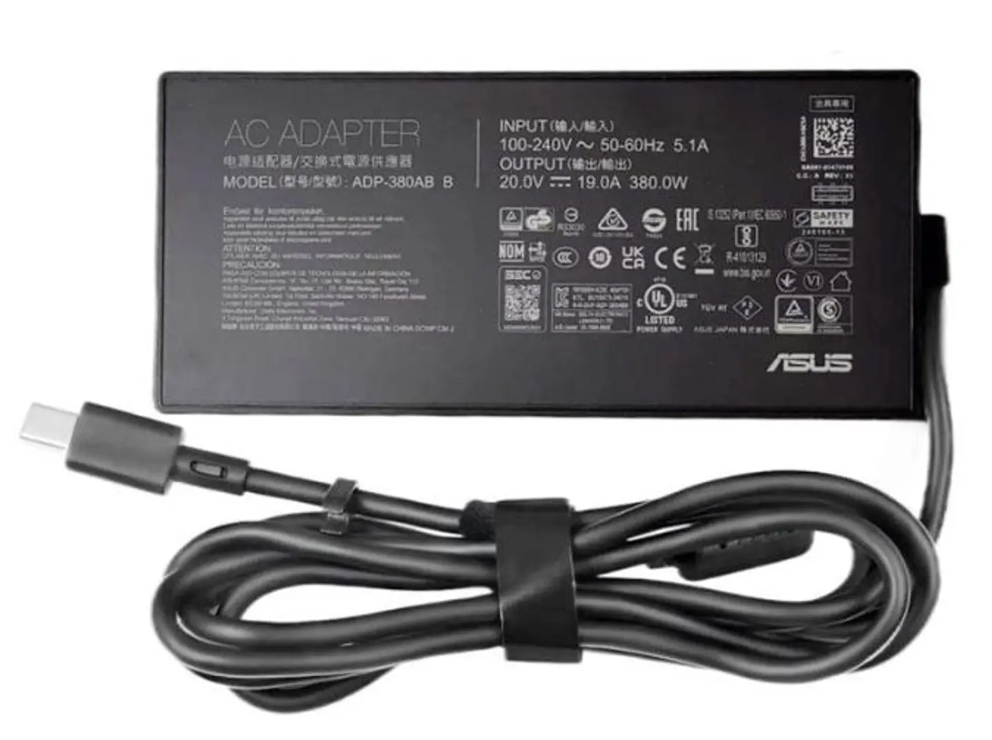 Cargador Original Asus 380W 20v 19A Rog Strix G18 G815 Pin rectangular 1