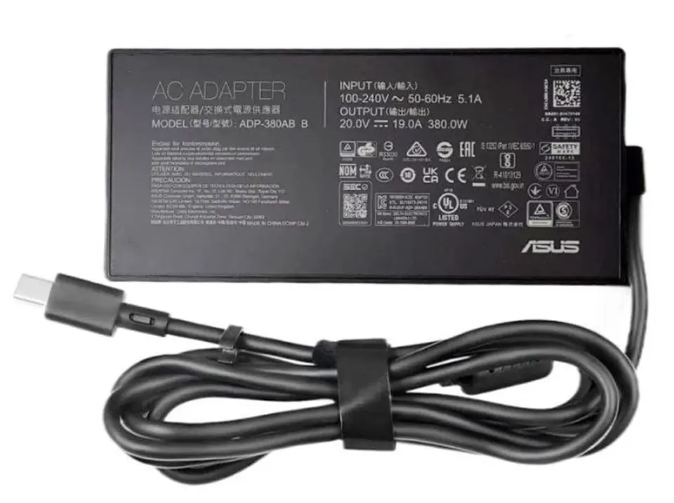 Cargador Original Asus 380W 20v 19A Rog Strix G18 G815 Pin rectangular 1
