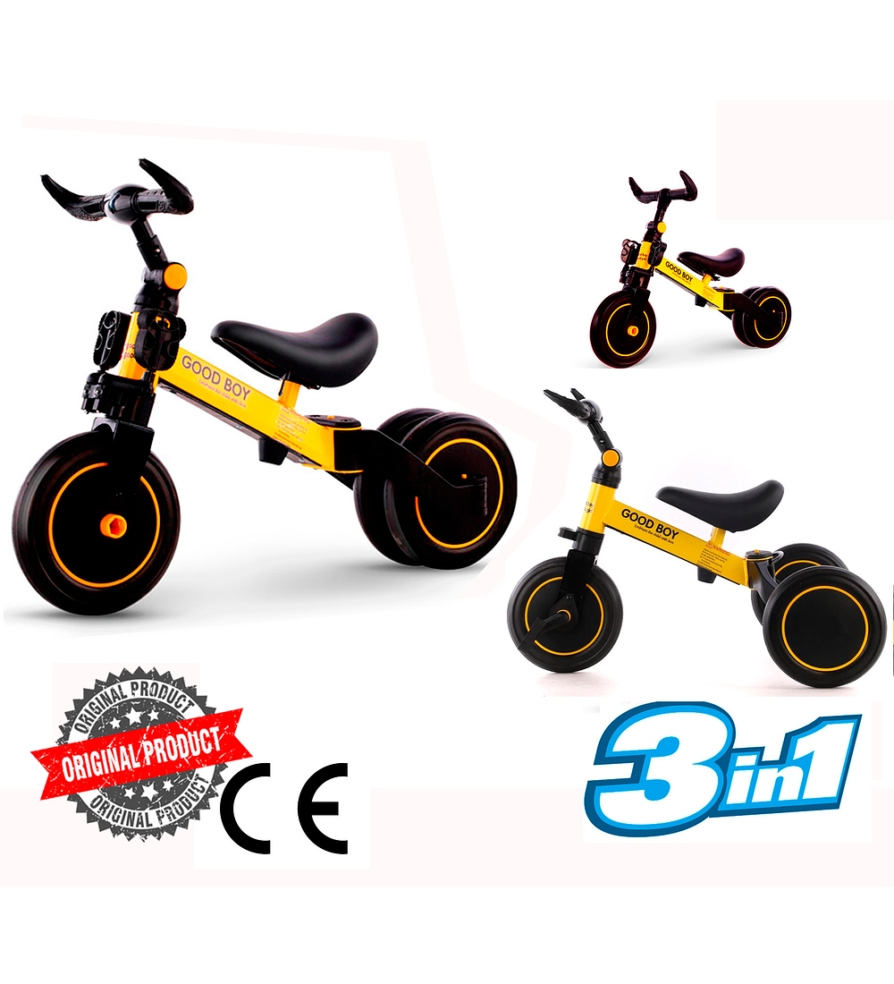Bicicleta De Equilibrio Y Triciclo 3 En 1 - Plegable Goodboy