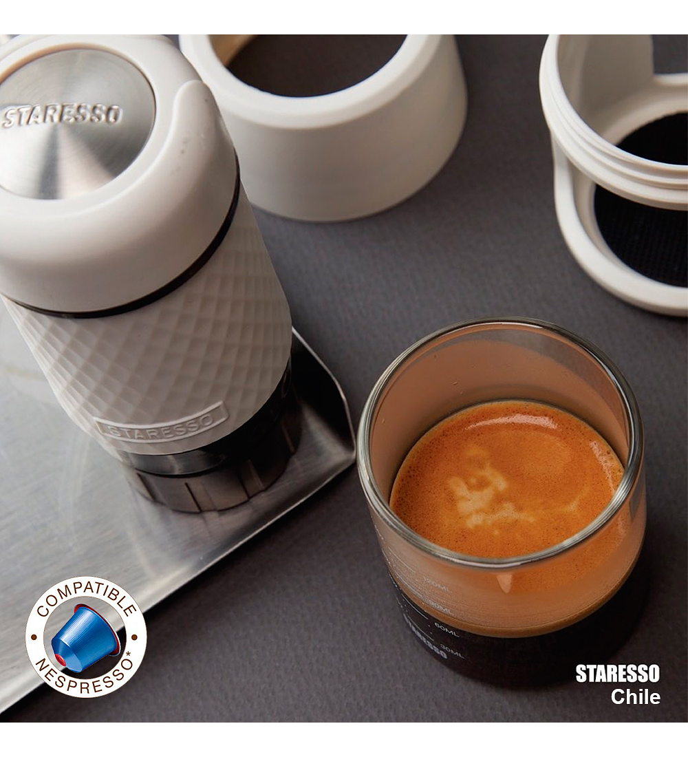 STARESSO SP-200  ( 3ra Generación - 2023) - Cafetera Expreso 100% Portátil - BLANCA