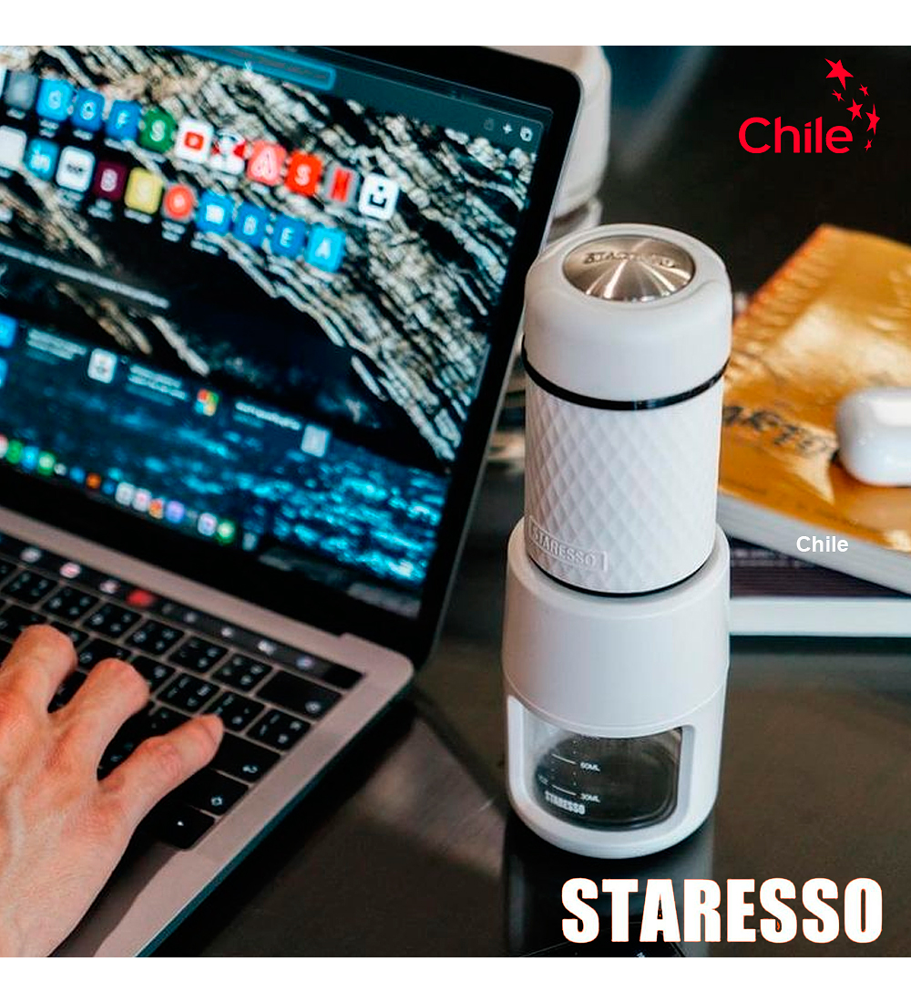 STARESSO SP-200  ( 3ra Generación - 2023) - Cafetera Expreso 100% Portátil - BLANCA