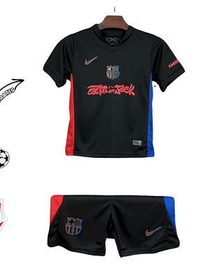 BARCELONA II x TRAVIS SCOTT CACTUS JACK NEGRA 2025 EDICIÓN LIMITADA CONJUNTO INFANTIL