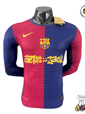 BARCELONA x TRAVIS SCOTT CACTUS JACK 2025 EDICIÓN LIMITADA VERSION JUGADOR (MANGA LARGA)