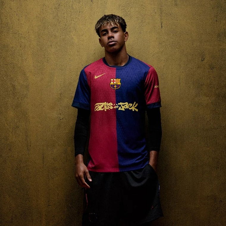 BARCELONA x TRAVIS SCOTT CACTUS JACK 2025 EDICIÓN LIMITADA VERSION JUGADOR (MANGA LARGA) 6