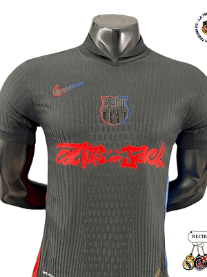 BARCELONA x TRAVIS SCOTT CACTUS JACK NEGRA 2025 EDICIÓN LIMITADA VERSION JUGADOR