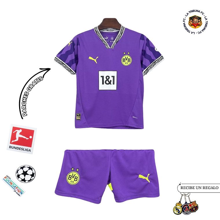 BORUSSIA DORTMUND PORTERO 24/25 EDICIÓN ESPECIAL CONJUNTO INFANTIL 1